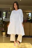 Made in Italy Rumours Broderie Smock Tunic White 